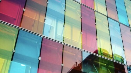 Gelaagd glas gekleurde folie