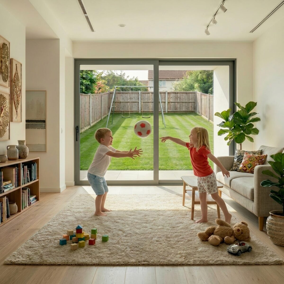 Foto kinderen bal living